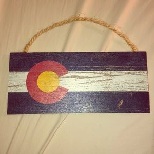Wooden Colorado Flag Wall Decor